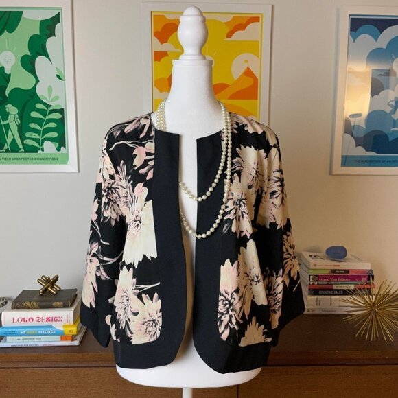 LOLLY'S LAUNDRY Floral KIMONO sleeveJacket Size S - Picture 10 of 10